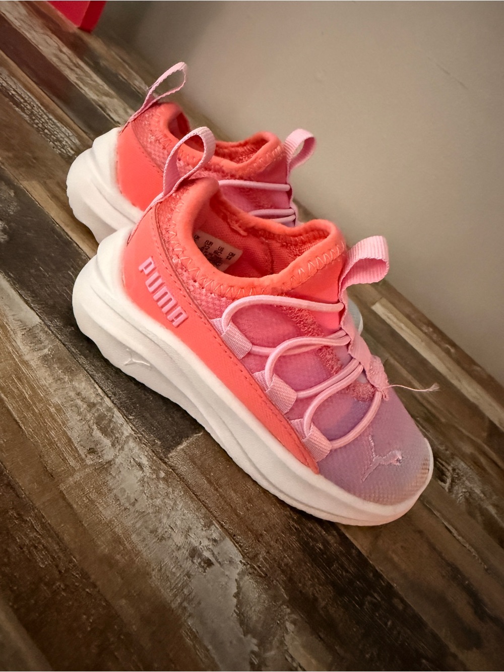 Puma Kids Coral Pink Athletic Sneakers